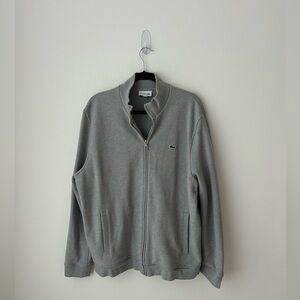 Lacoste MEN'S ZIP-UP HIGH-NECK COTTON  SWEATER